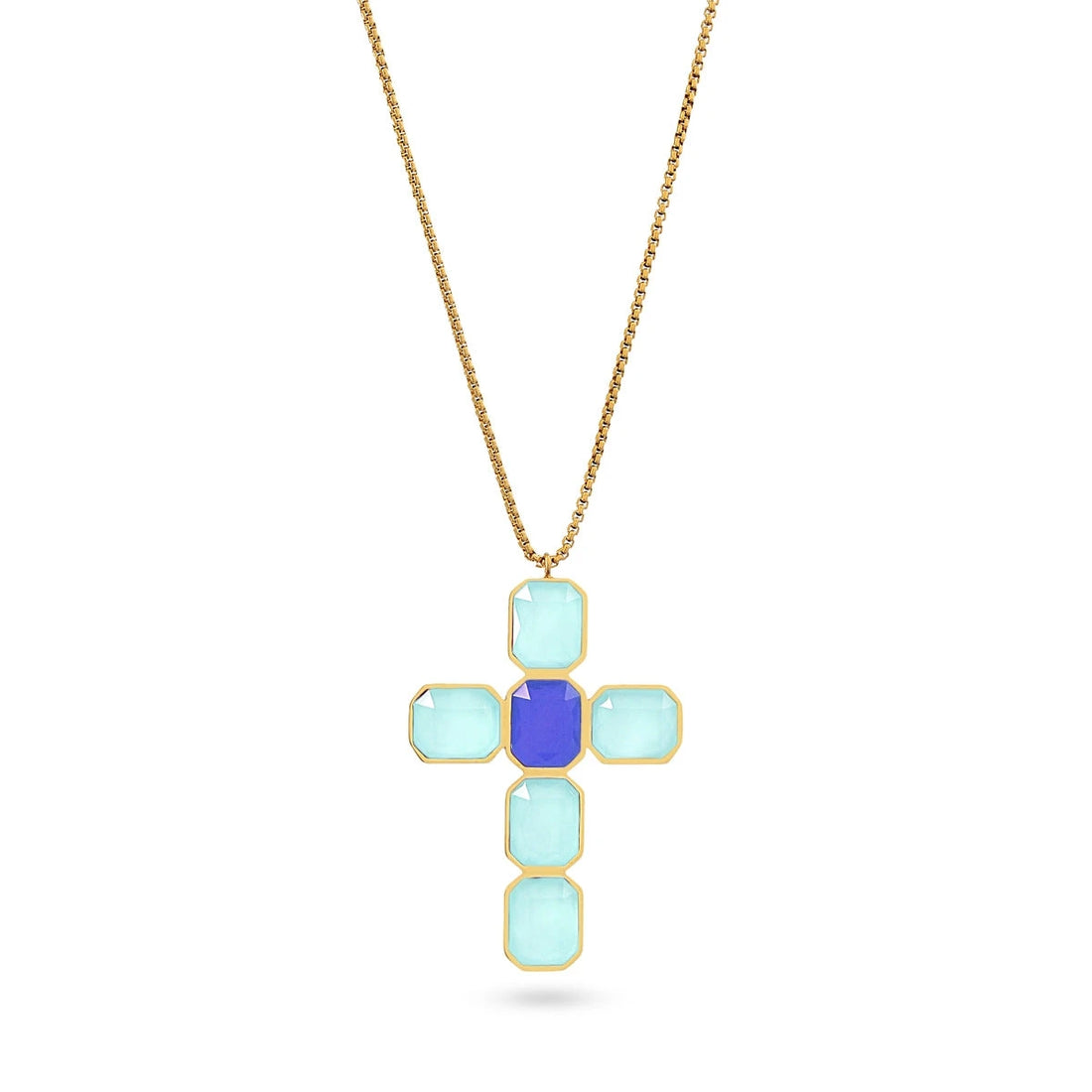 Collar largo Pixels Halo Azul Anartxy