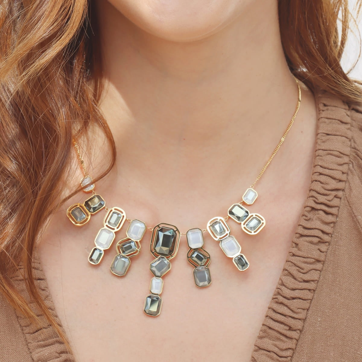 Collar Pixels Sienna Gris Anartxy