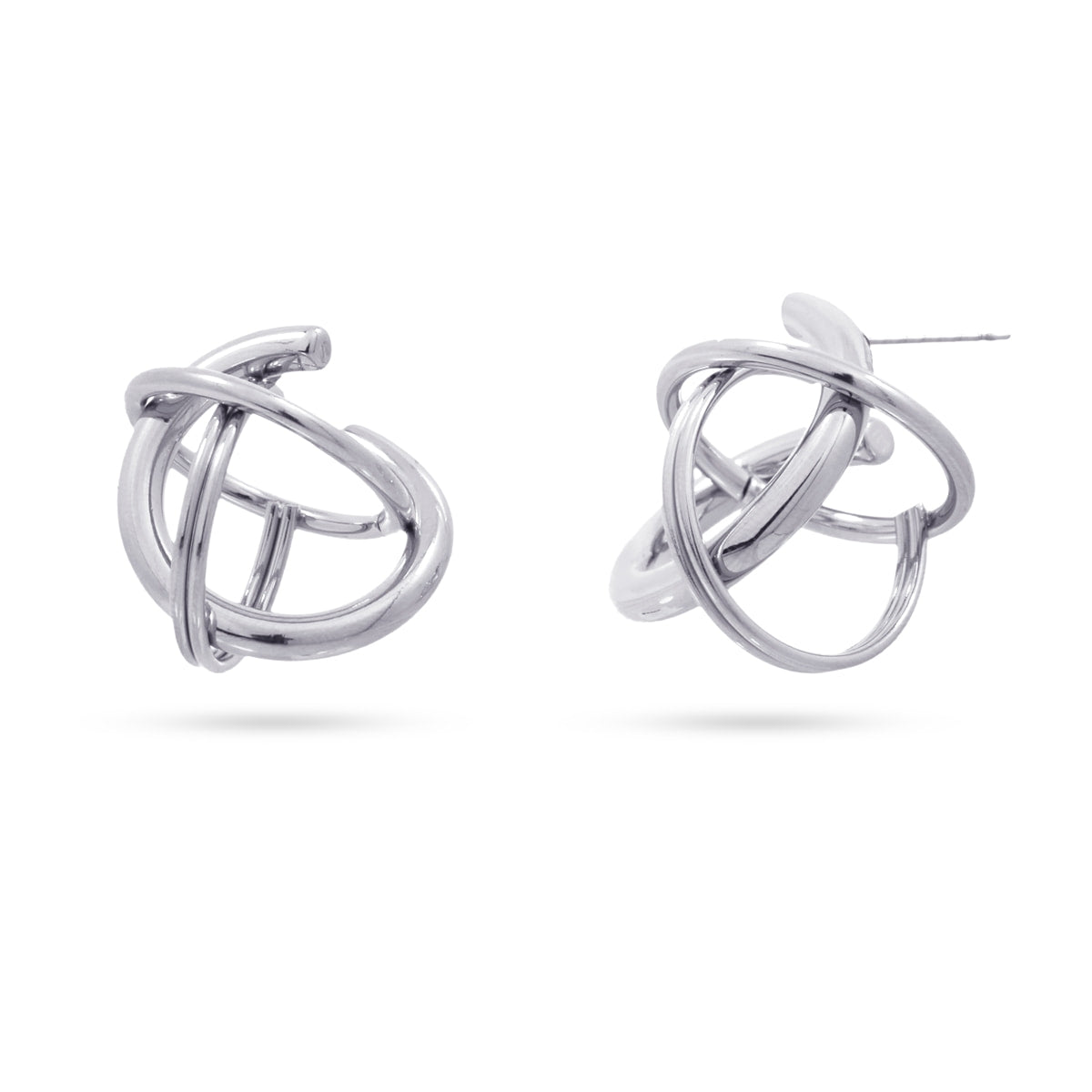 Pendientes Waves Tangled Plateado Anartxy