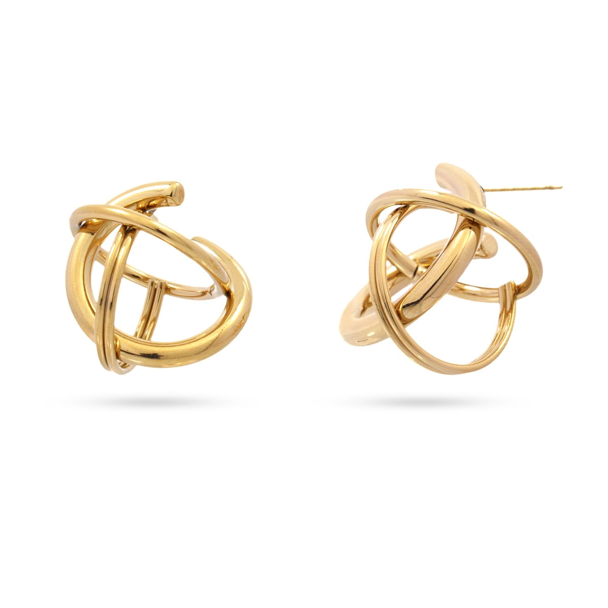 Pendientes Waves Tangled Dorado Anartxy