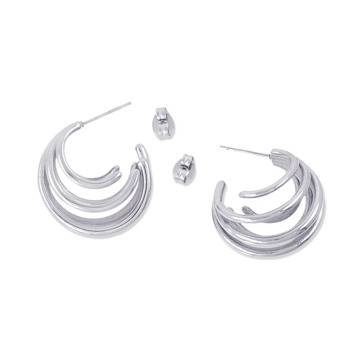 Pendientes Essentials Bask Plateado Anartxy