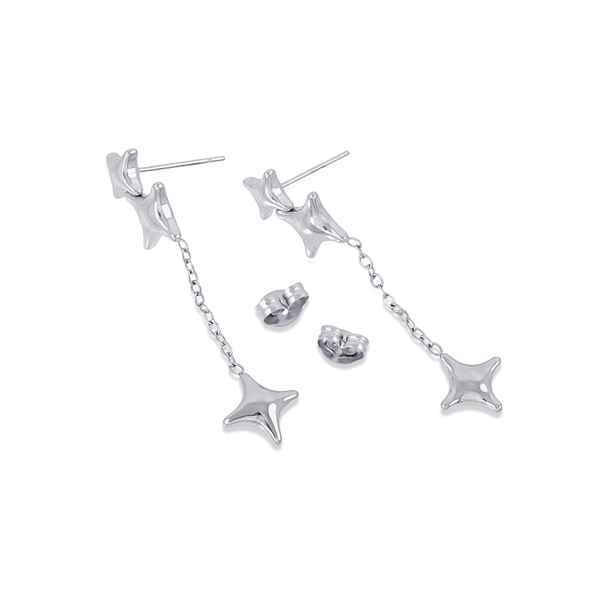 Pendientes Essentials Ray Plateado Anartxy