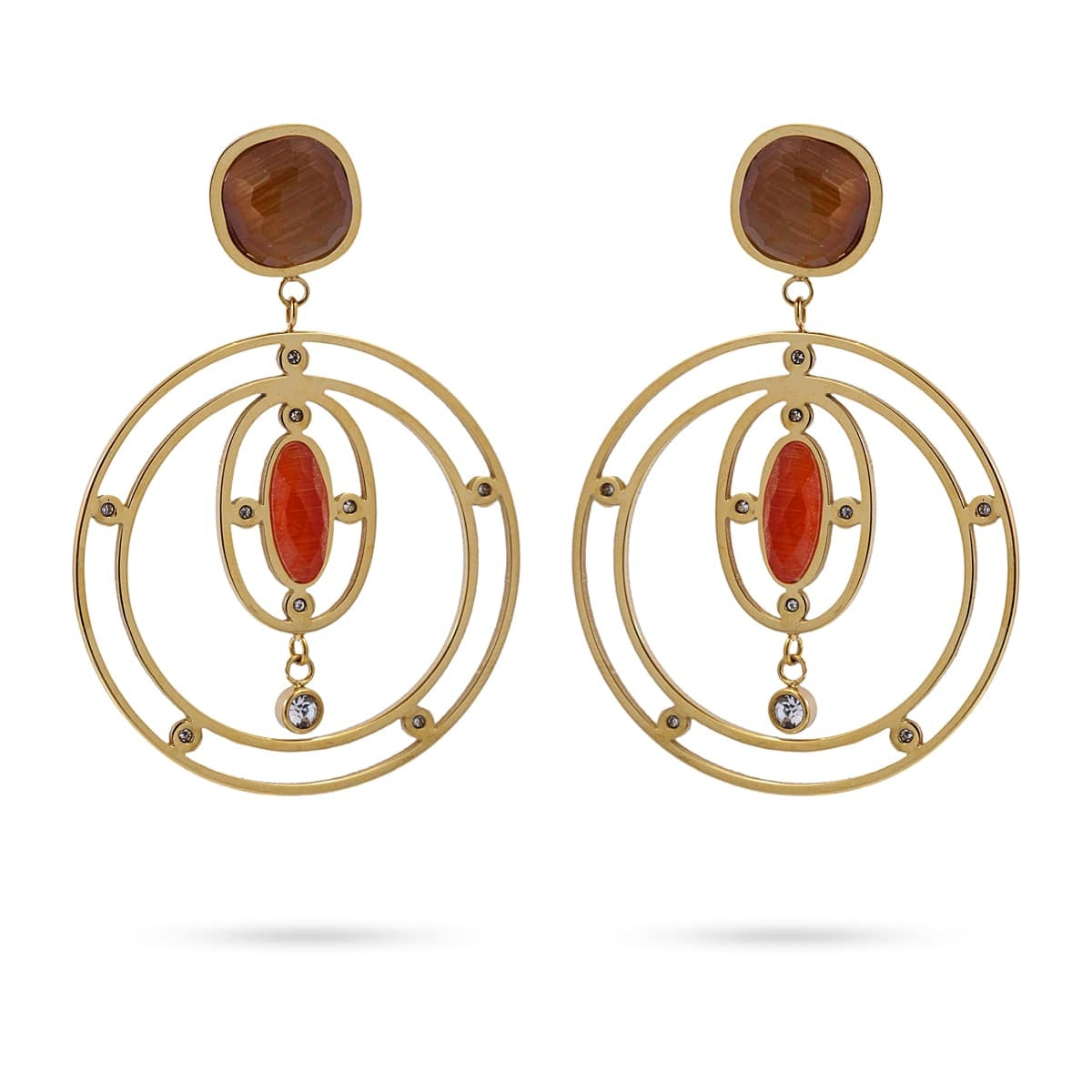 Pendientes Gazania Naranja Anartxy