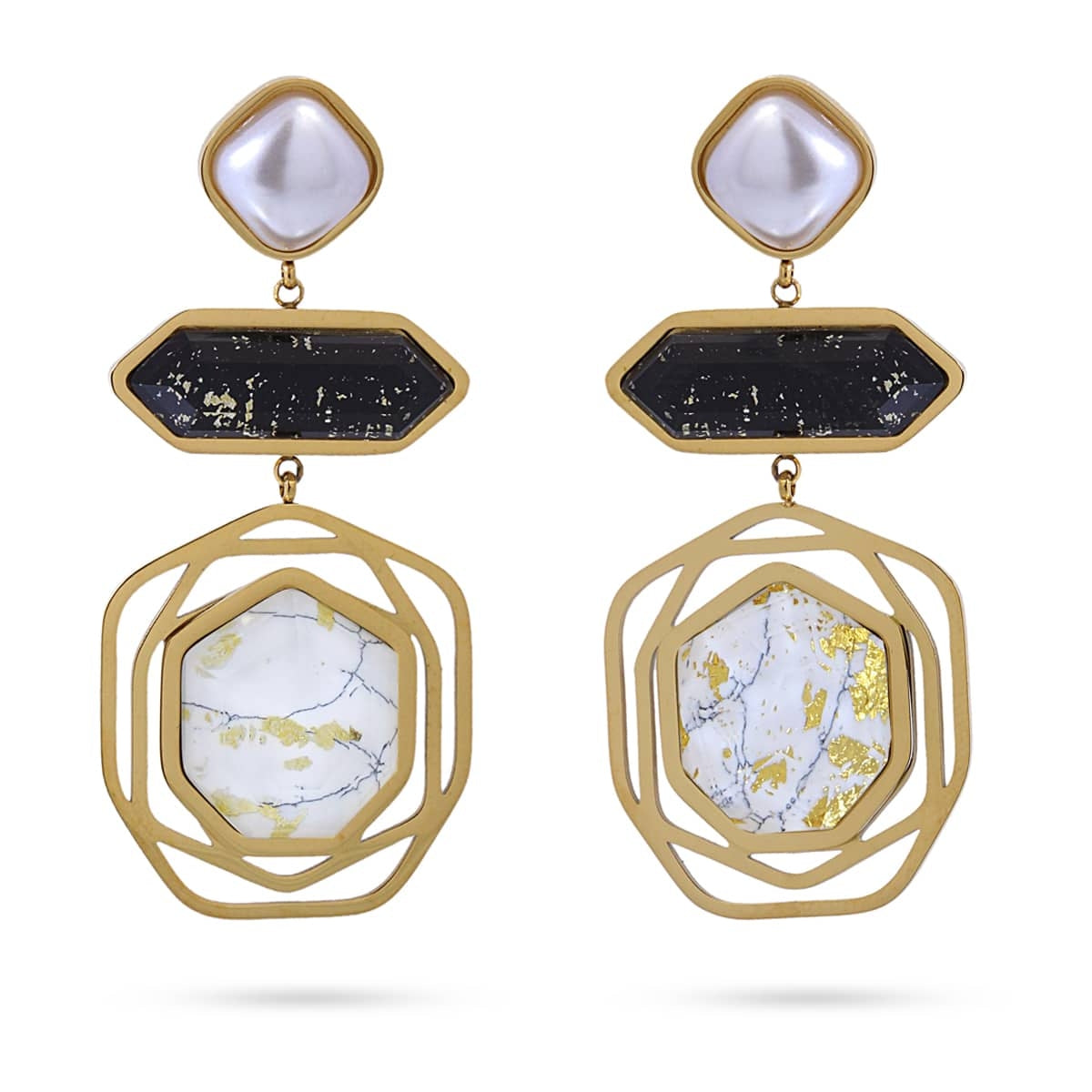 Pendientes Guzmania Dorado Anartxy