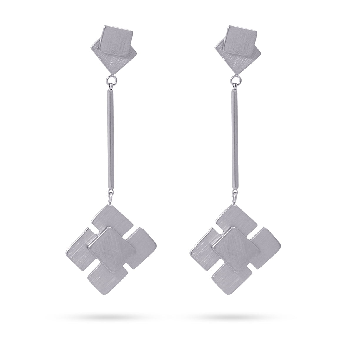 Pendientes largos Kola Plateado Anartxy