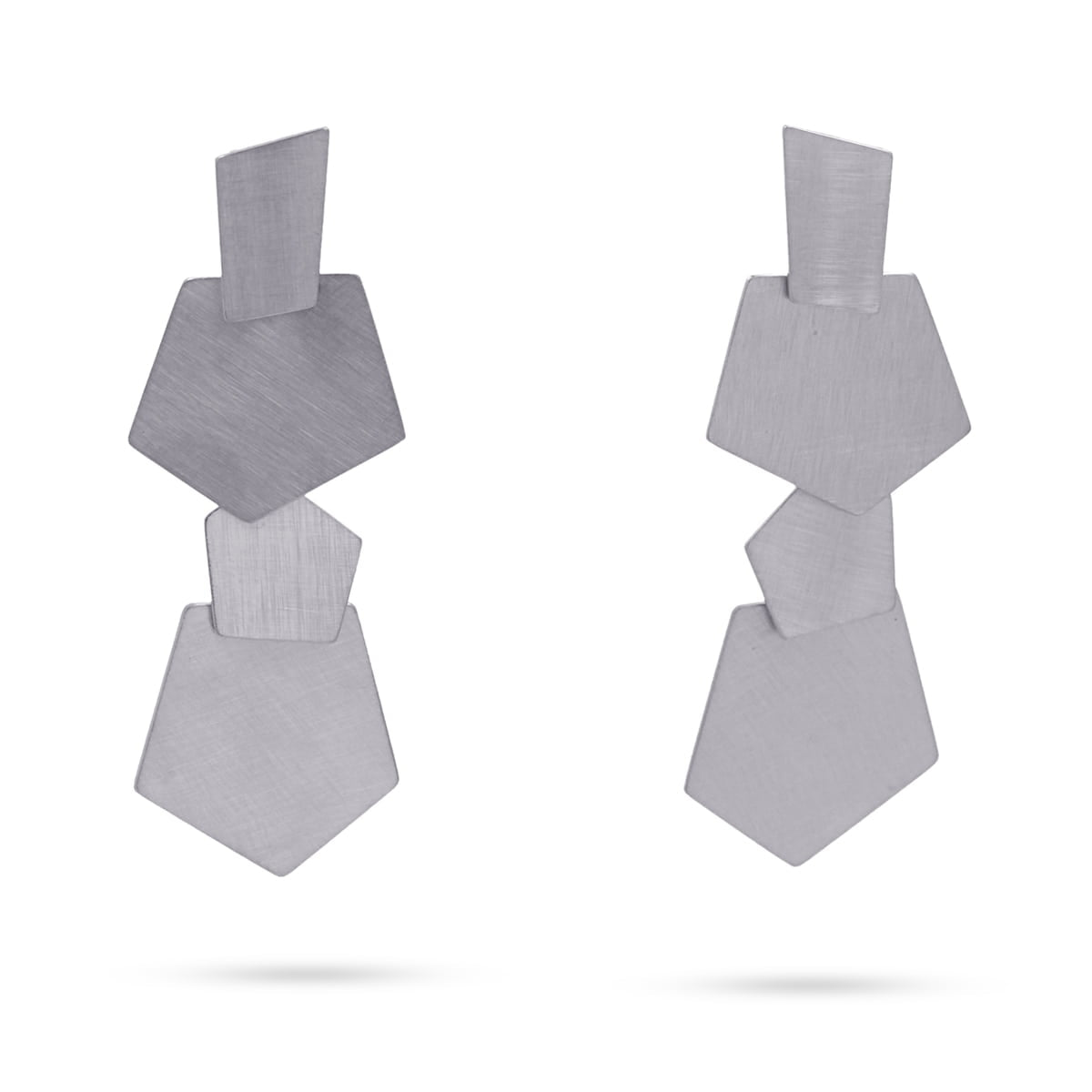 Pendientes largos Malmo Plateado Anartxy