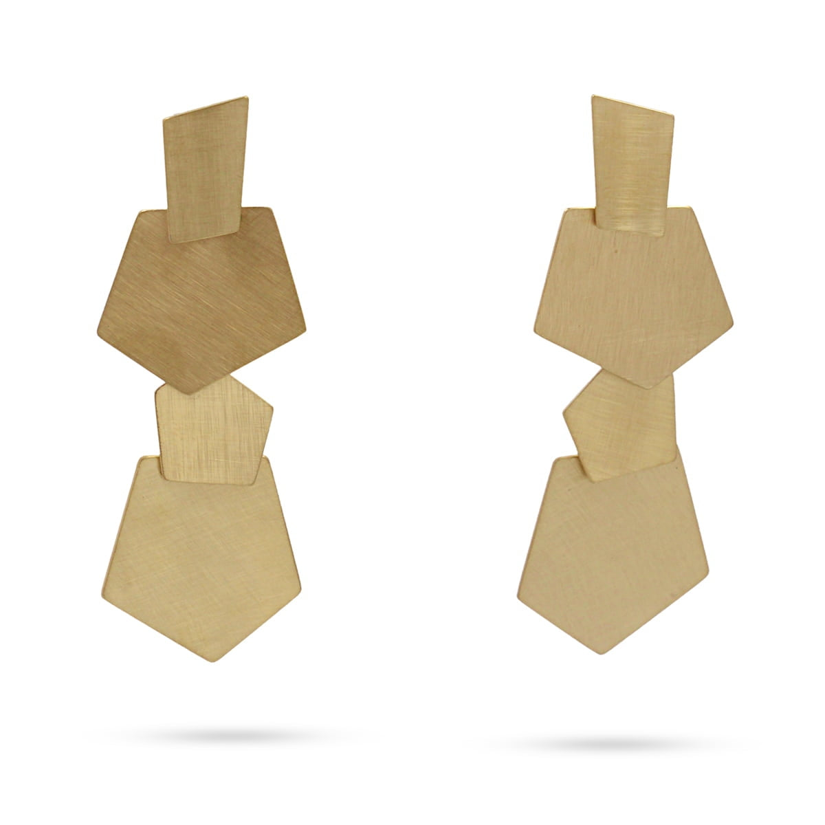 Pendientes largos Malmo Dorado Anartxy