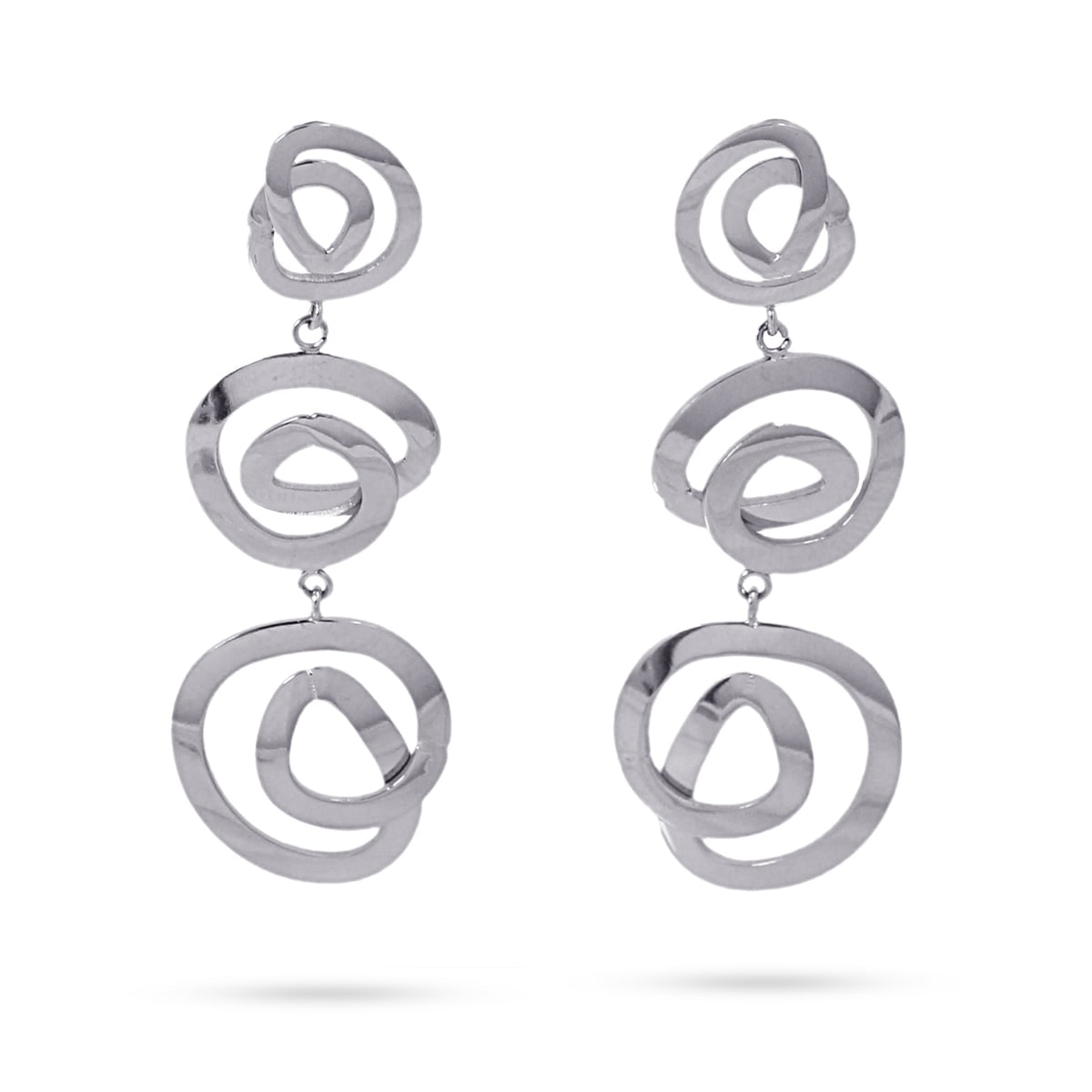 Pendientes largos Ponce Plateado Anartxy