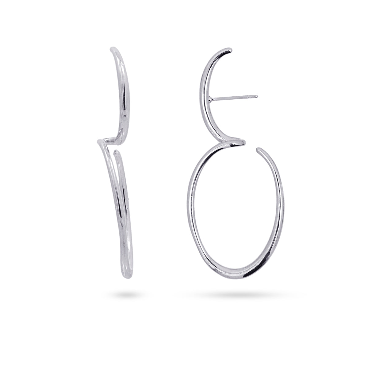 Pendientes Liquid Curl Plateado Anartxy