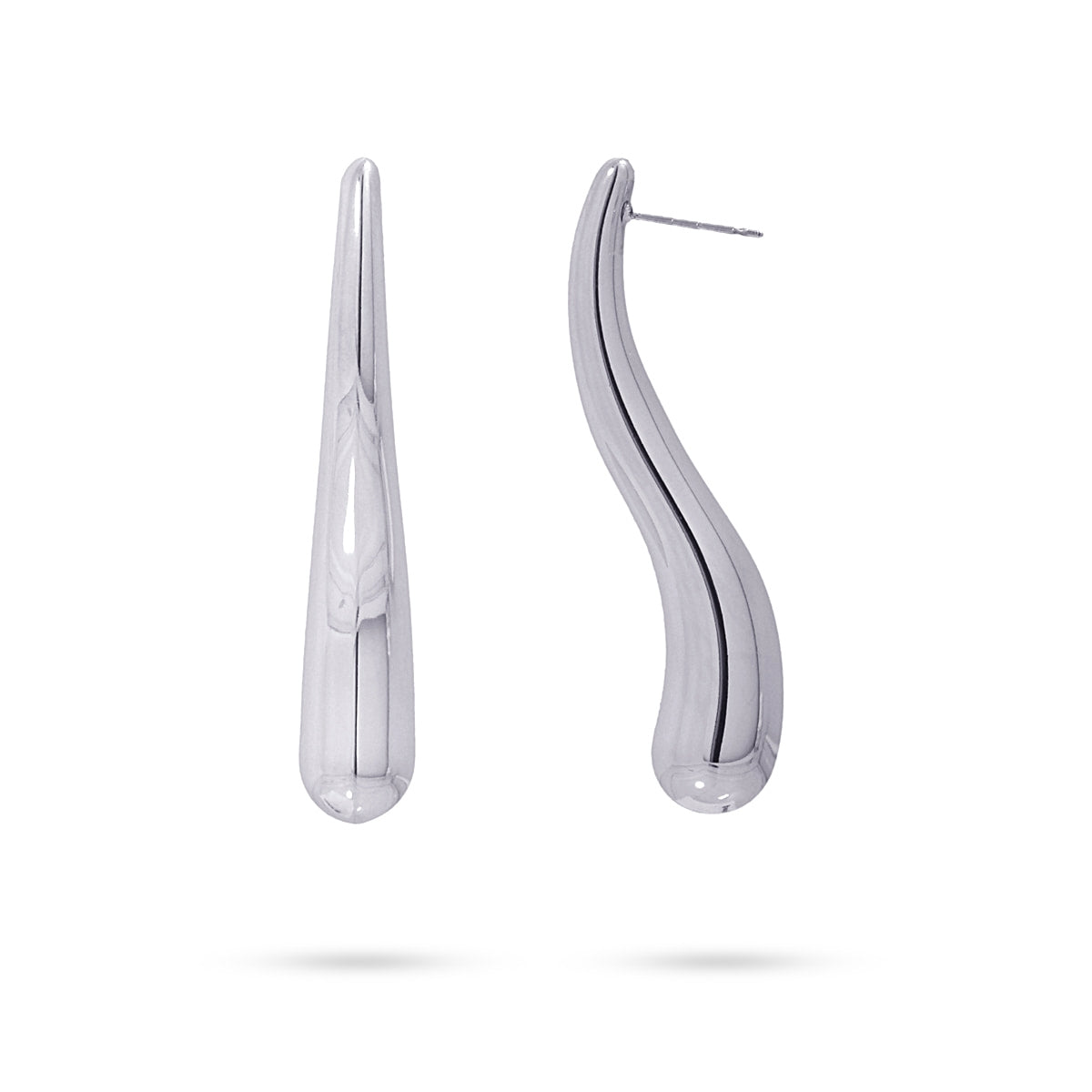 Pendientes Waves Coral Plateado Anartxy