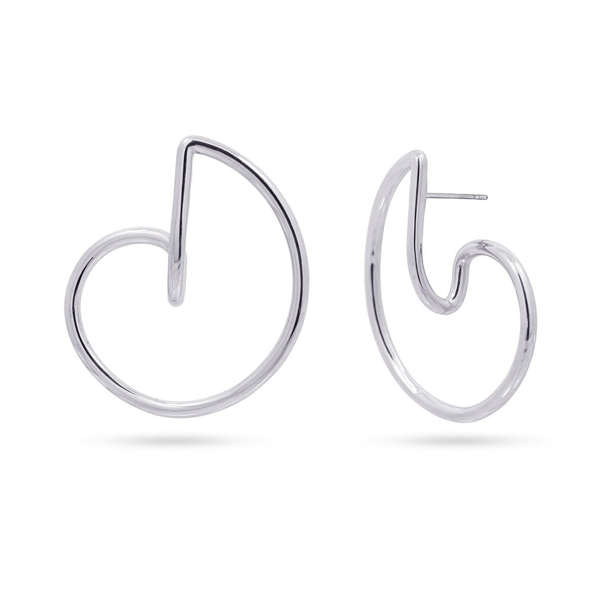 Pendientes Liquid Loop Plateado Anartxy