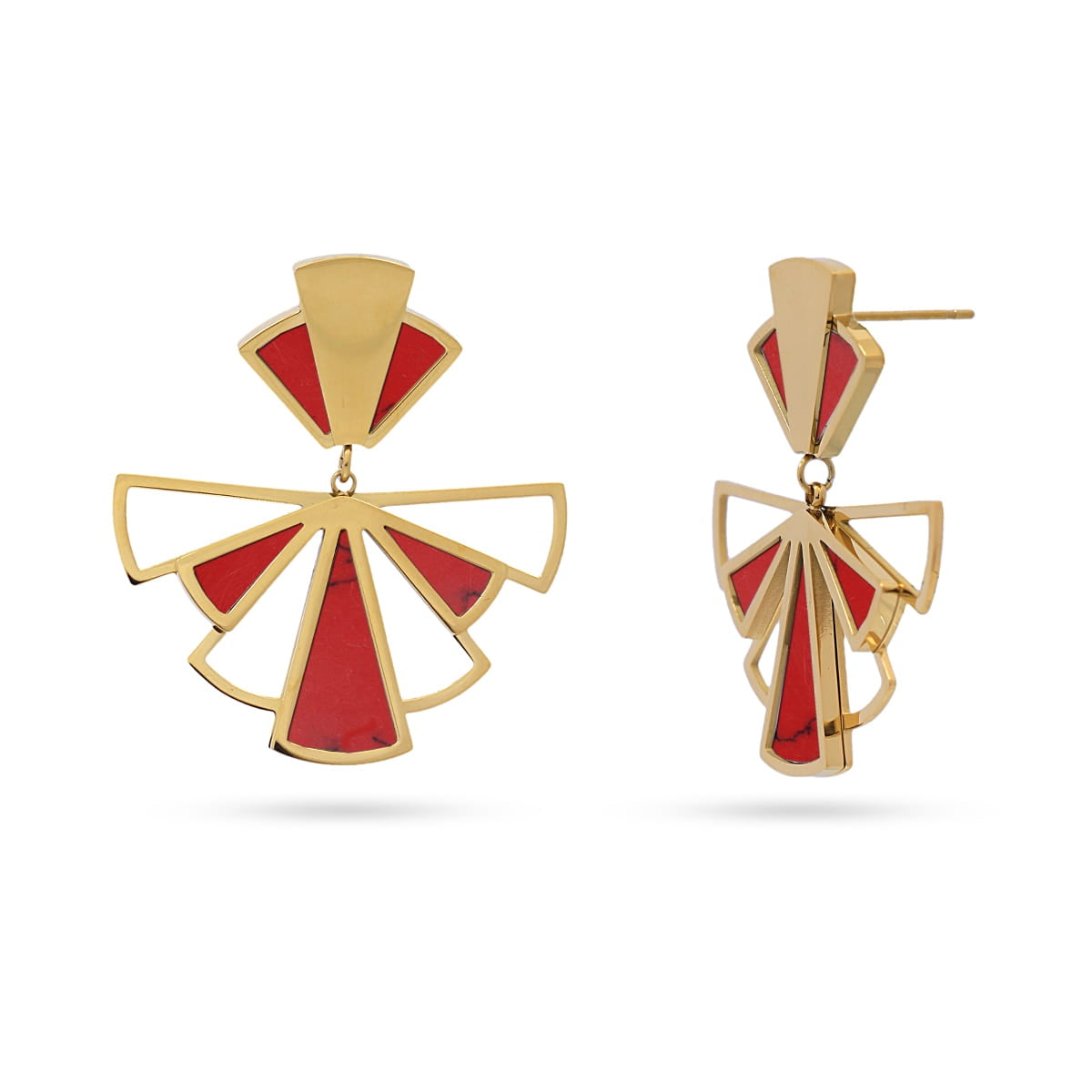 Pendientes Breeze Airglow Rojo Anartxy