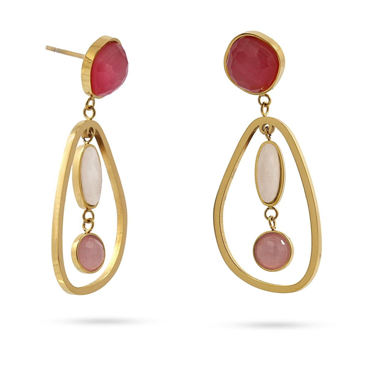 Pendientes Peonía Rosa Anartxy