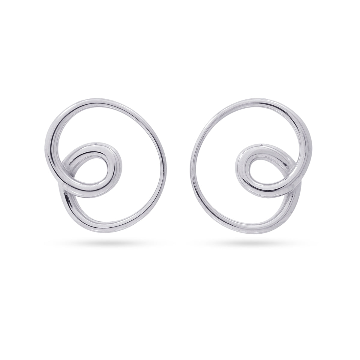 Pendientes Waves Swirl Plateado Anartxy