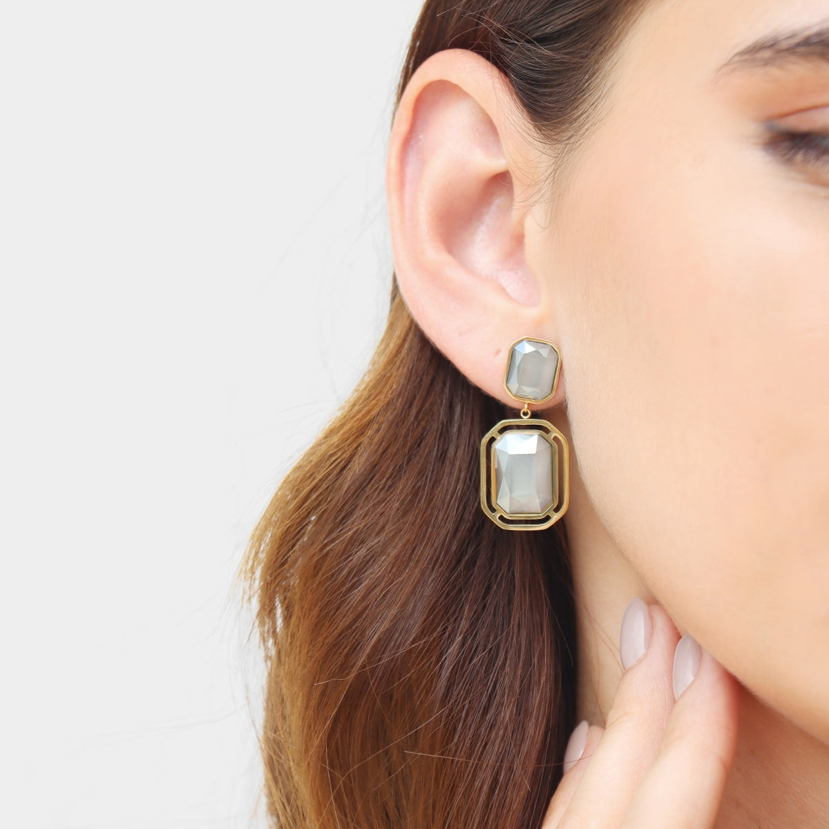 Pendientes Pixels Lunitha Gris Anartxy