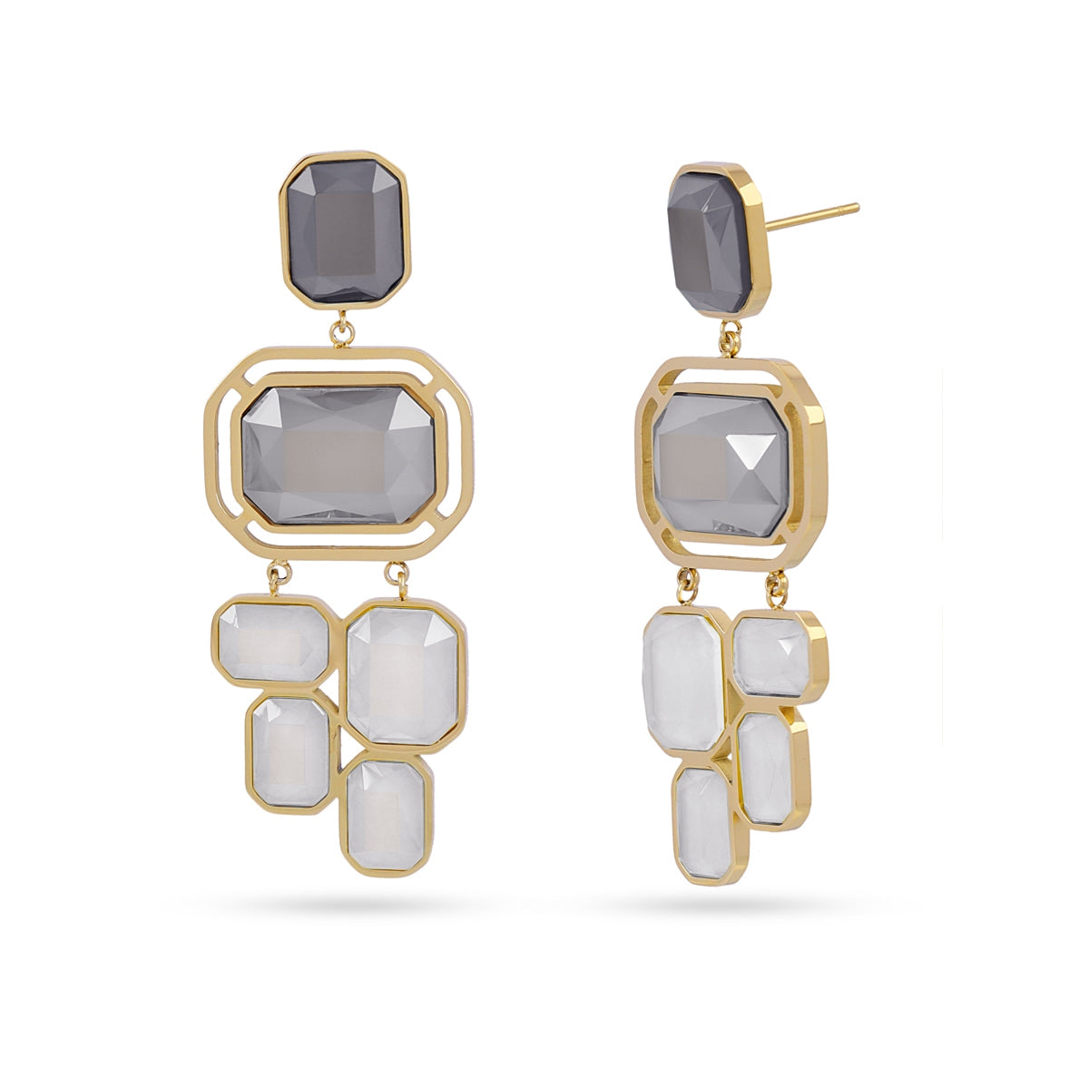 Pendientes Pixels Shadea Gris Anartxy