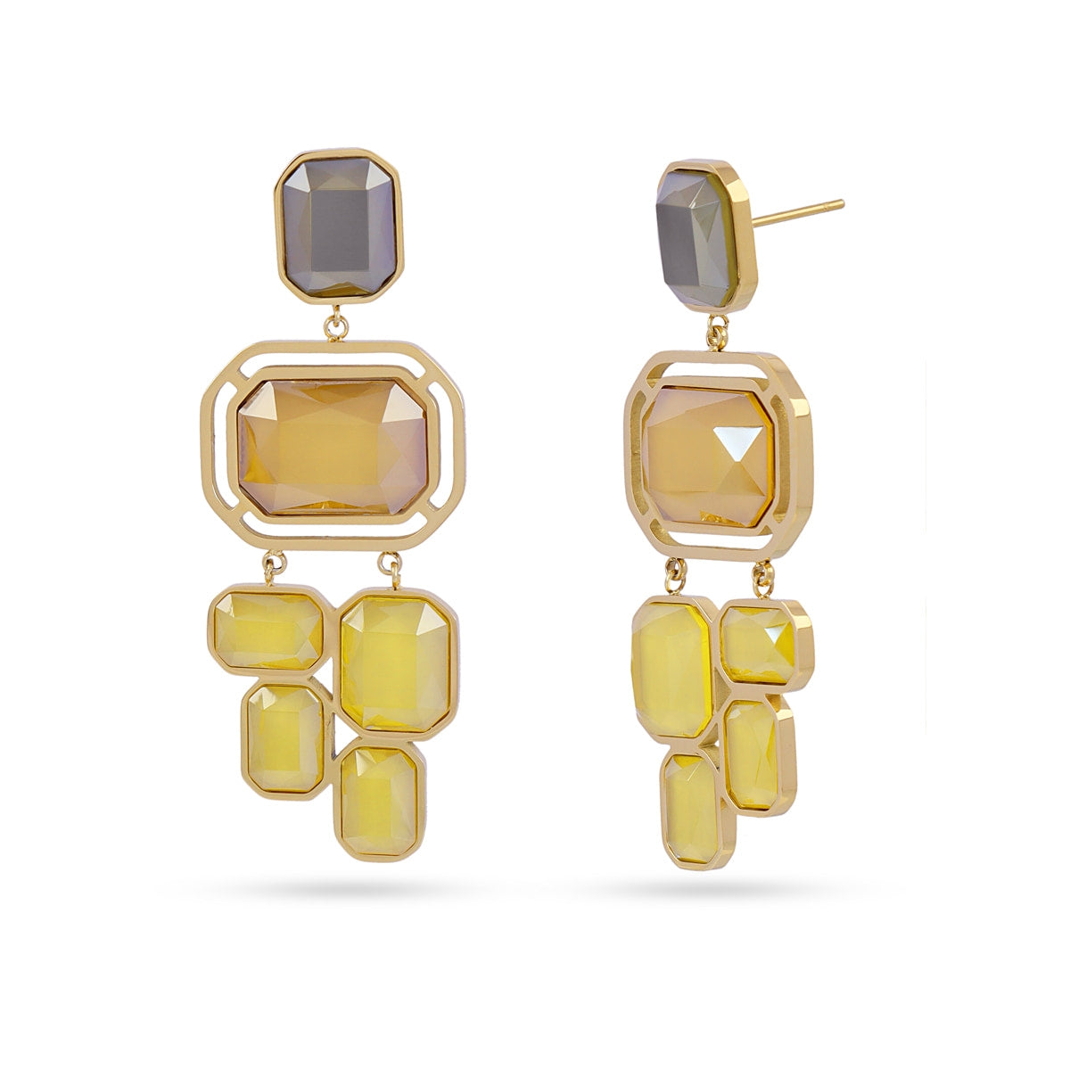 Pendientes Pixels Shadea Amarillo Anartxy