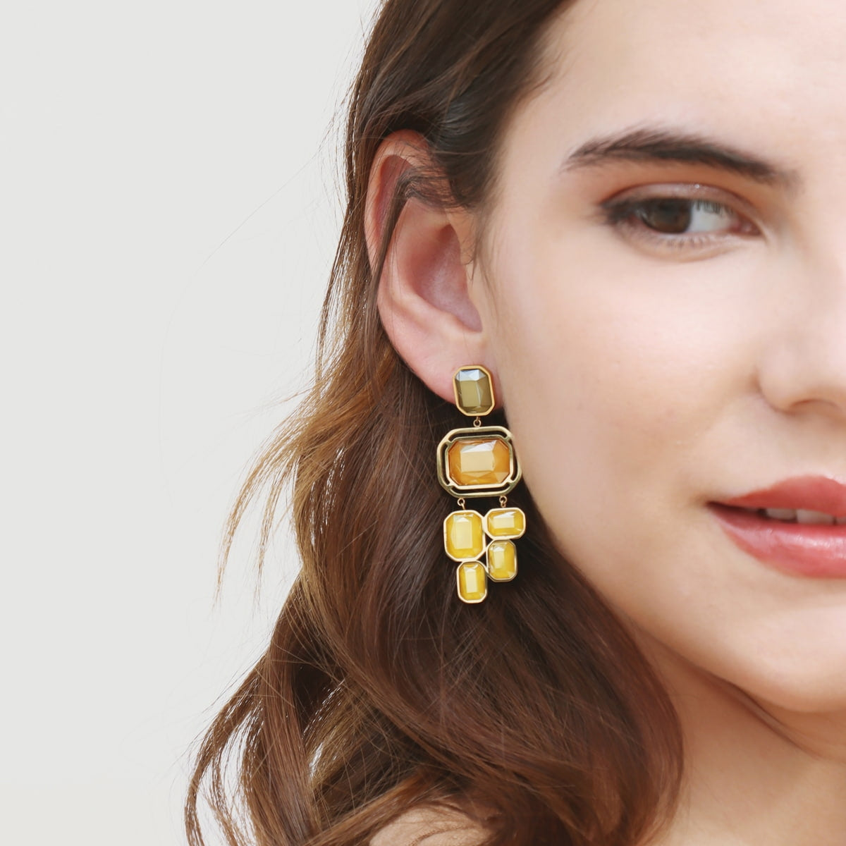 Pendientes Pixels Shadea Amarillo Anartxy