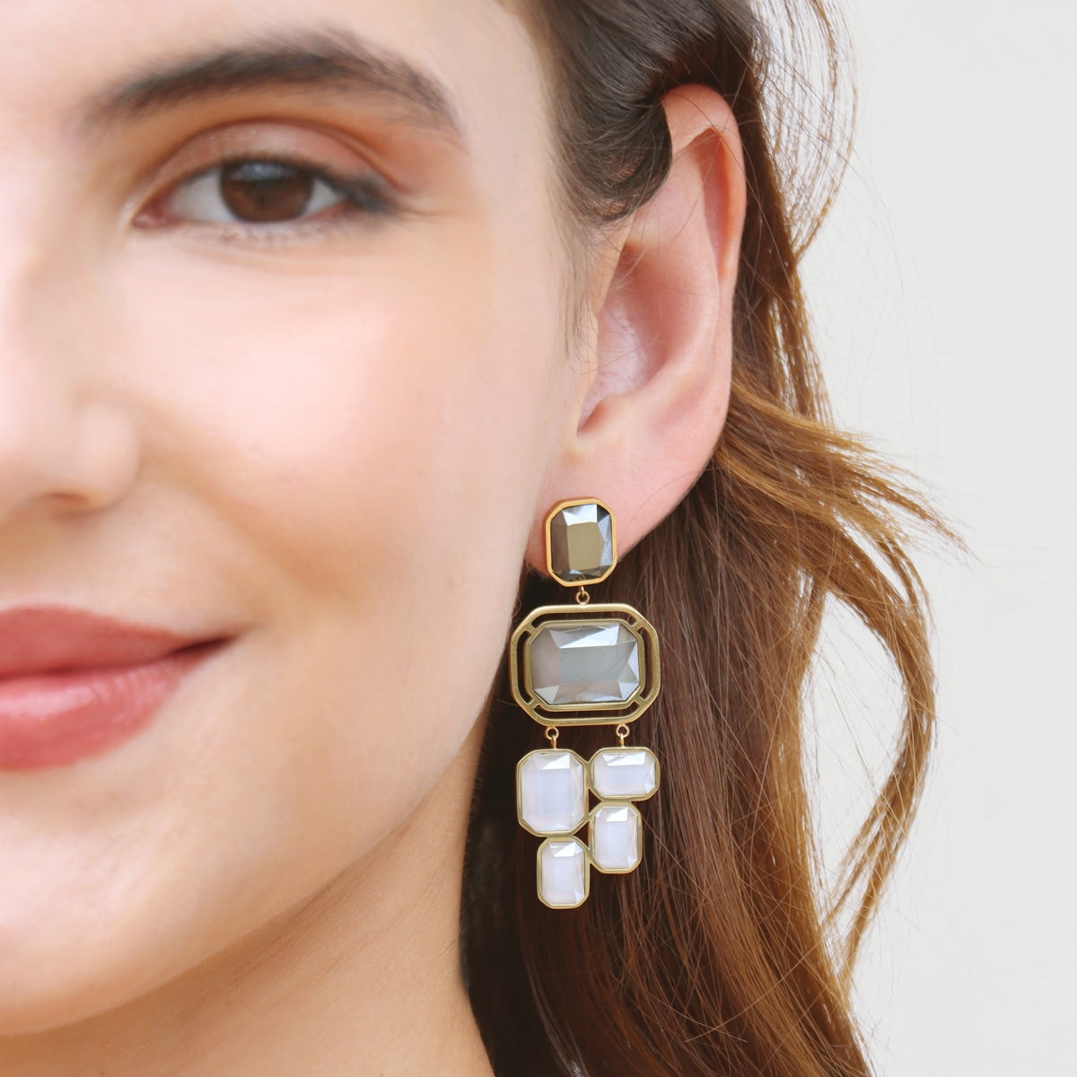 Pendientes Pixels Shadea Gris Anartxy