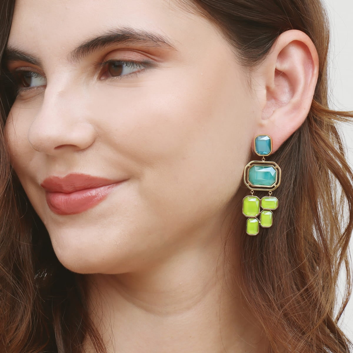 Pendientes Pixels Shadea Azul Anartxy