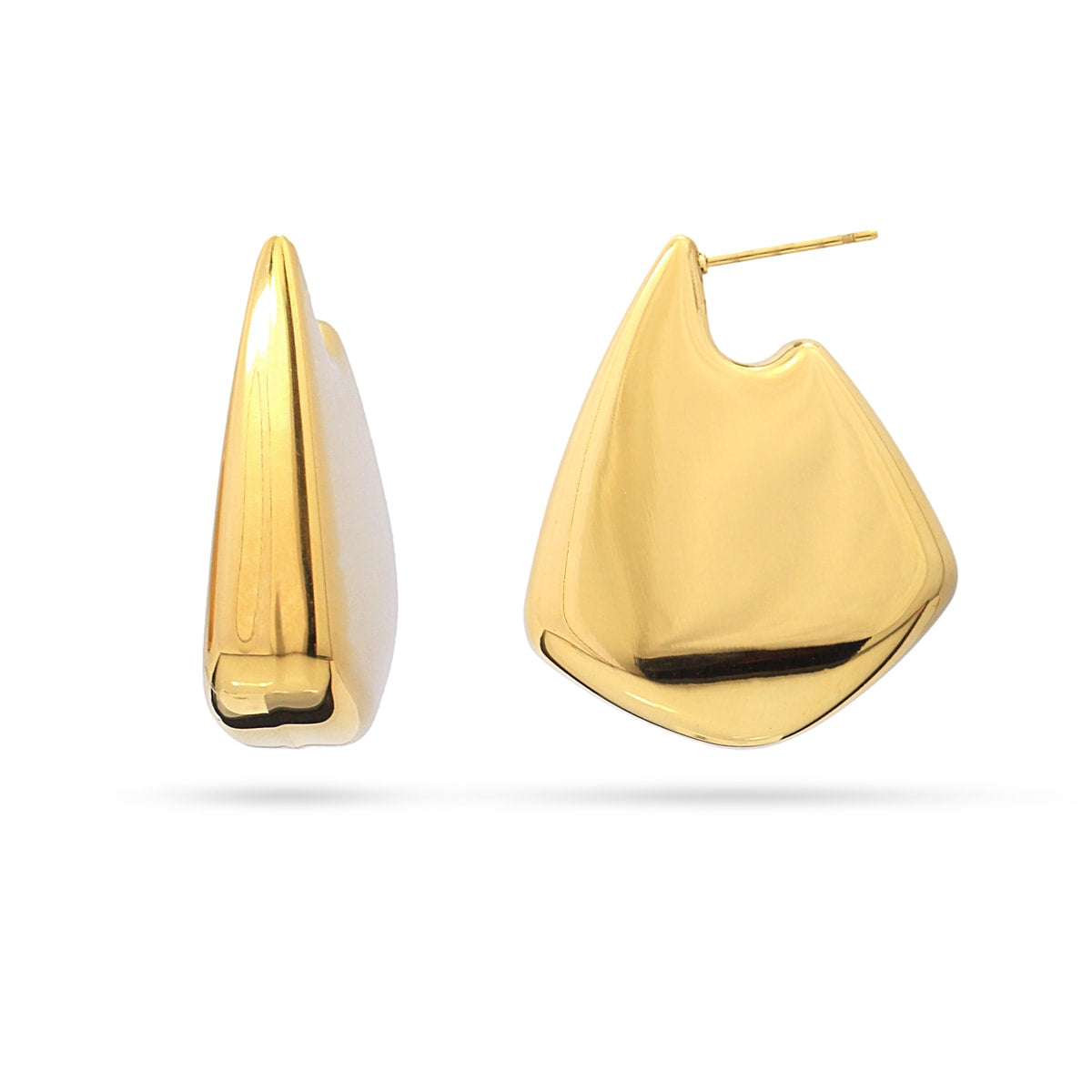 Pendientes Waves Stone Dorado Anartxy