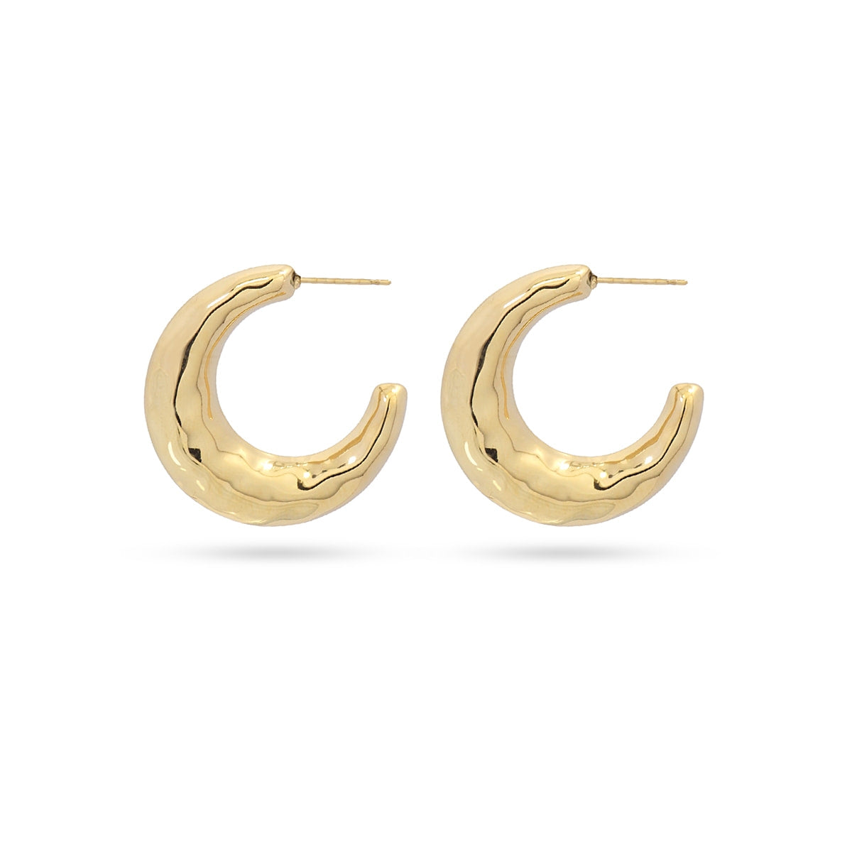 Pendientes Waves Foam Hoop Dorado Anartxy