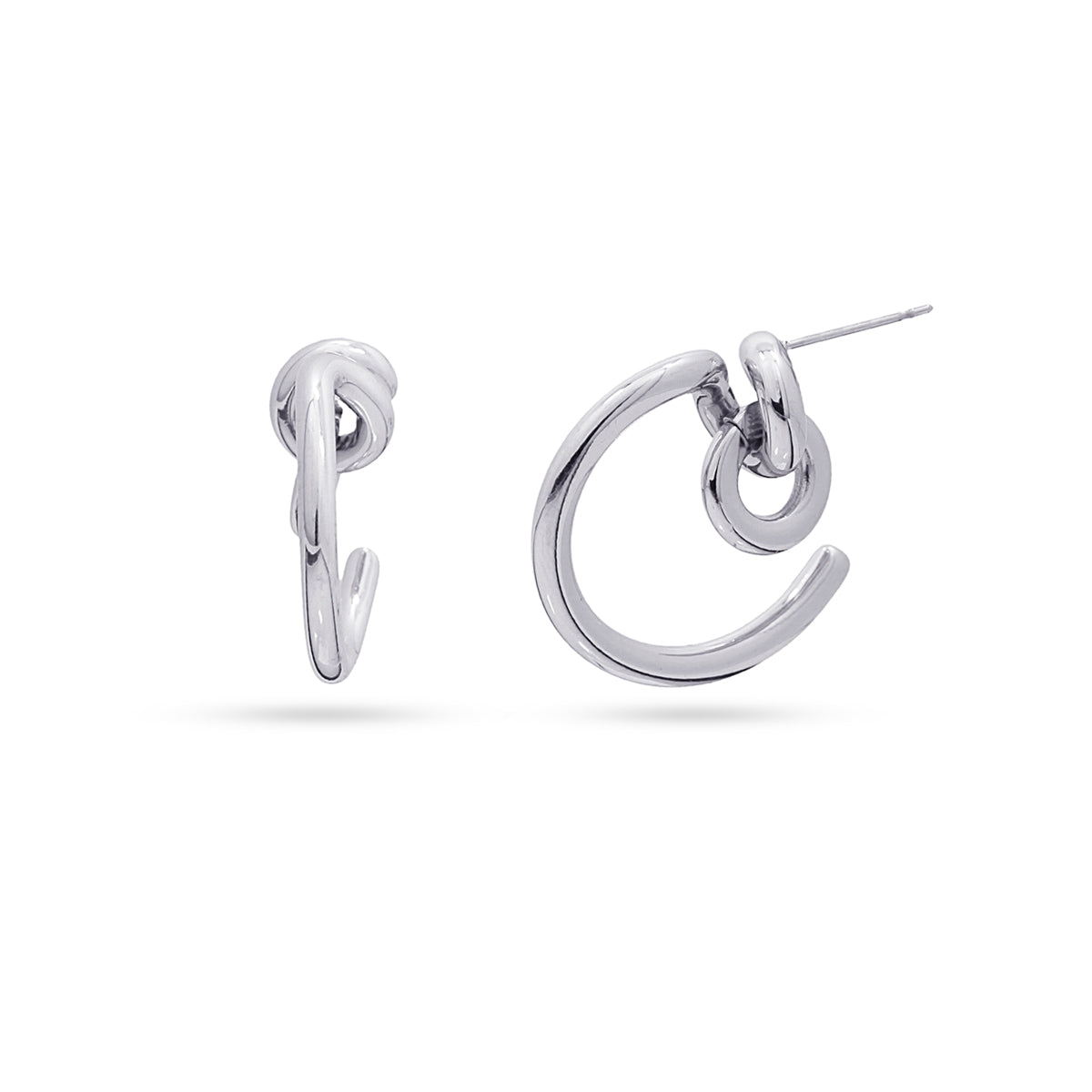 Pendientes Waves Knot Plateado Anartxy