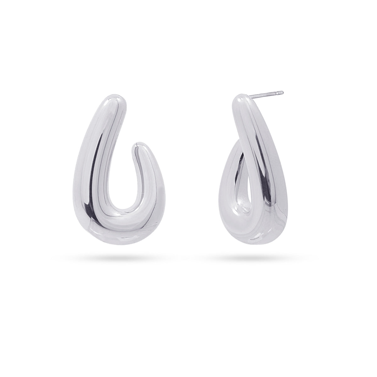 Pendientes Waves Nest Plateado Anartxy