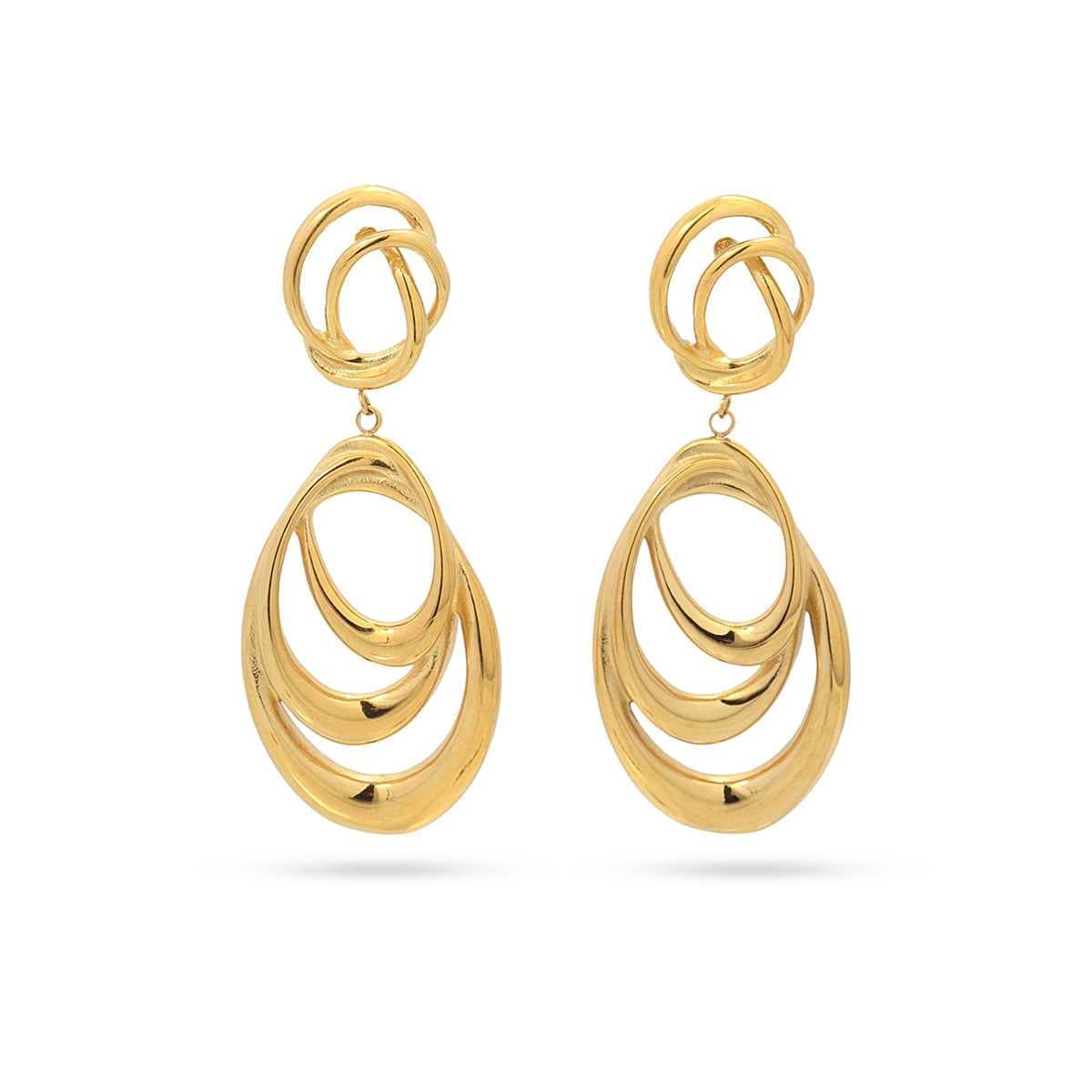 Pendientes Waves Cycle Dorado Anartxy