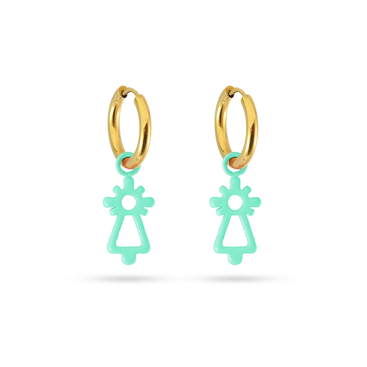 Pendientes Virgen del Pilar Turquesa Anartxy