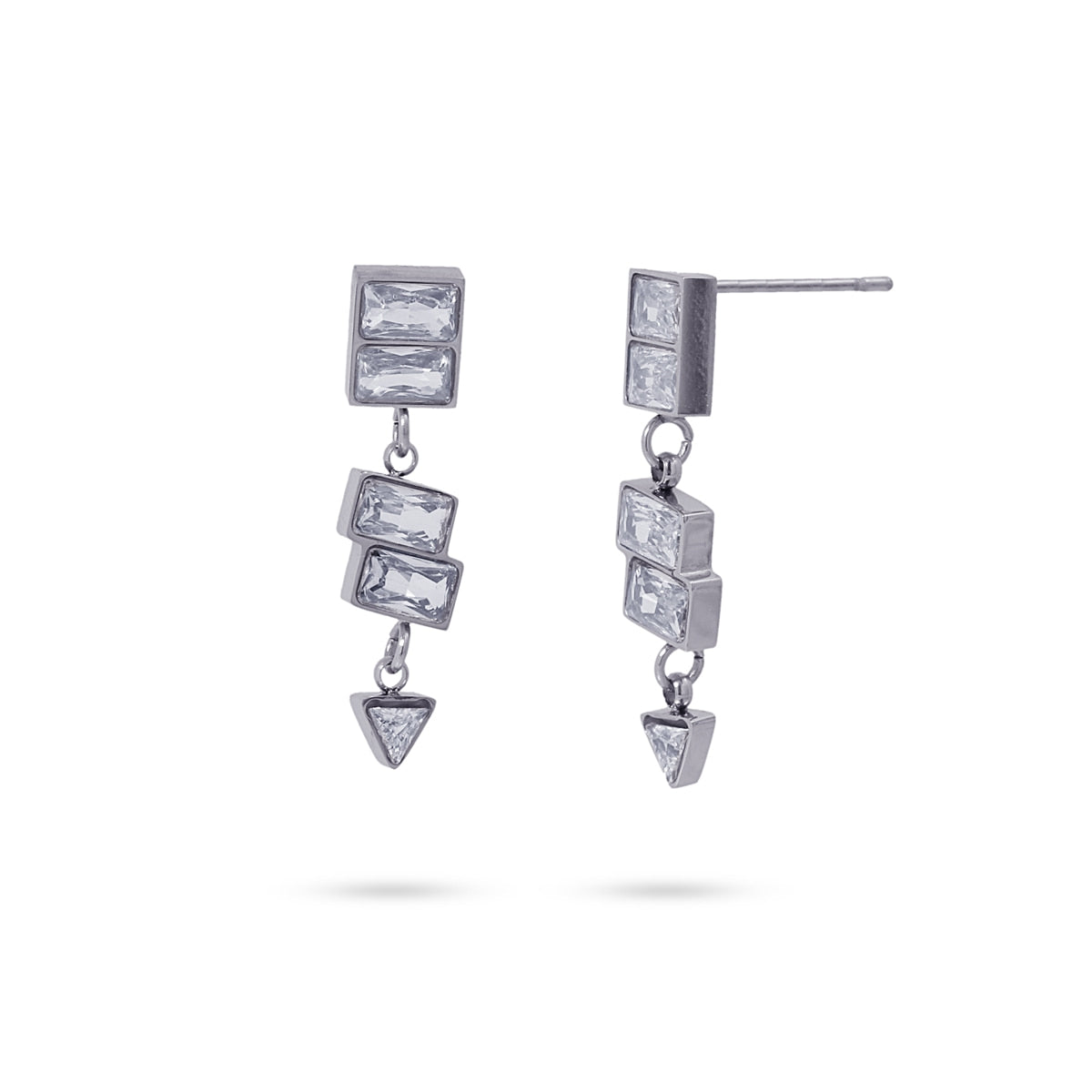 Pendientes Vulcano Plateado Anartxy