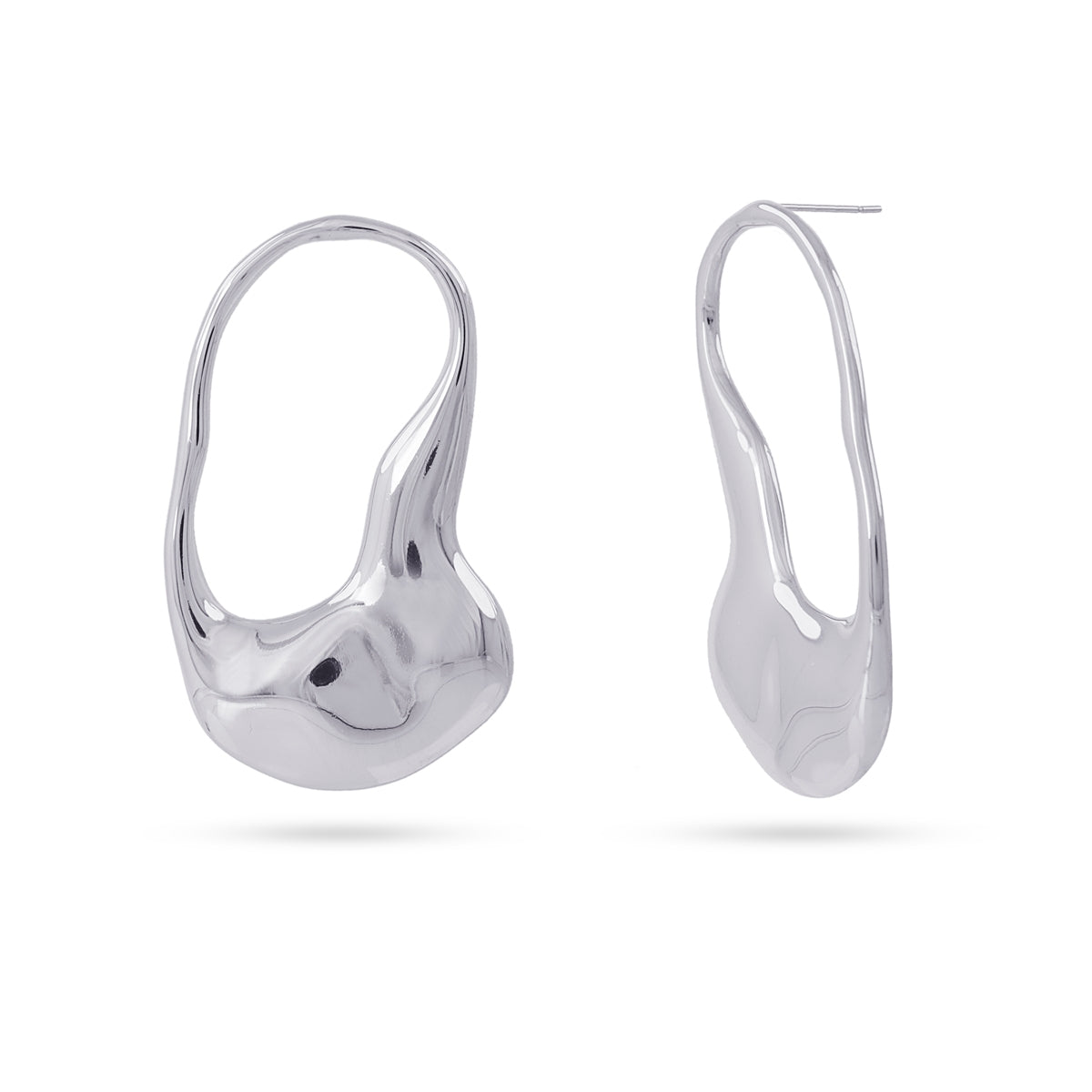 Pendientes Waves Blaze Plateado Anartxy