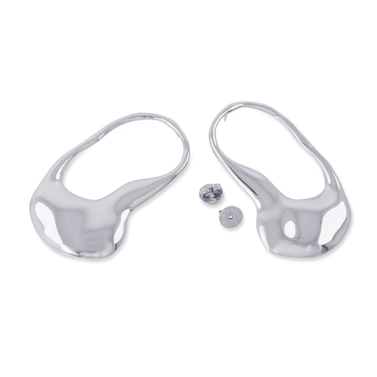 Pendientes Waves Blaze Plateado Anartxy