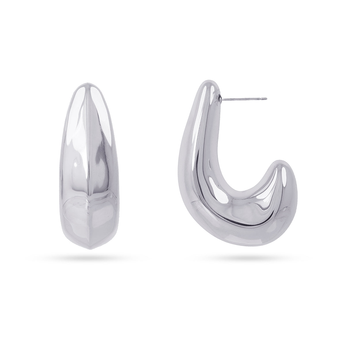 Pendientes Waves Prime Plateado Anartxy