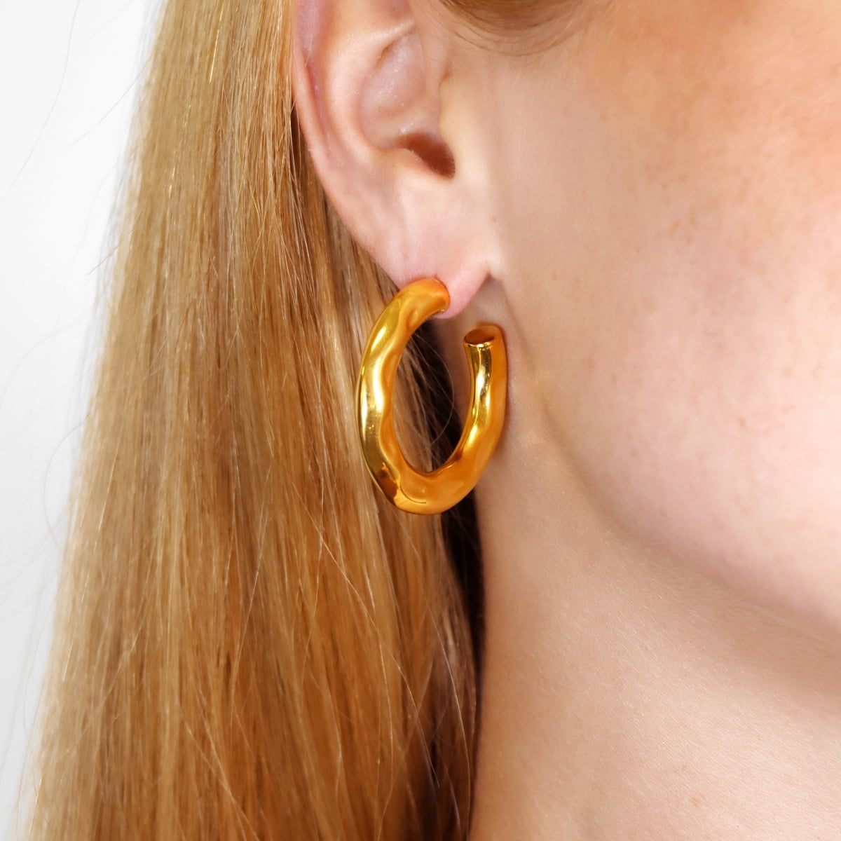 Pendientes Waves Sculpt Dorado Anartxy