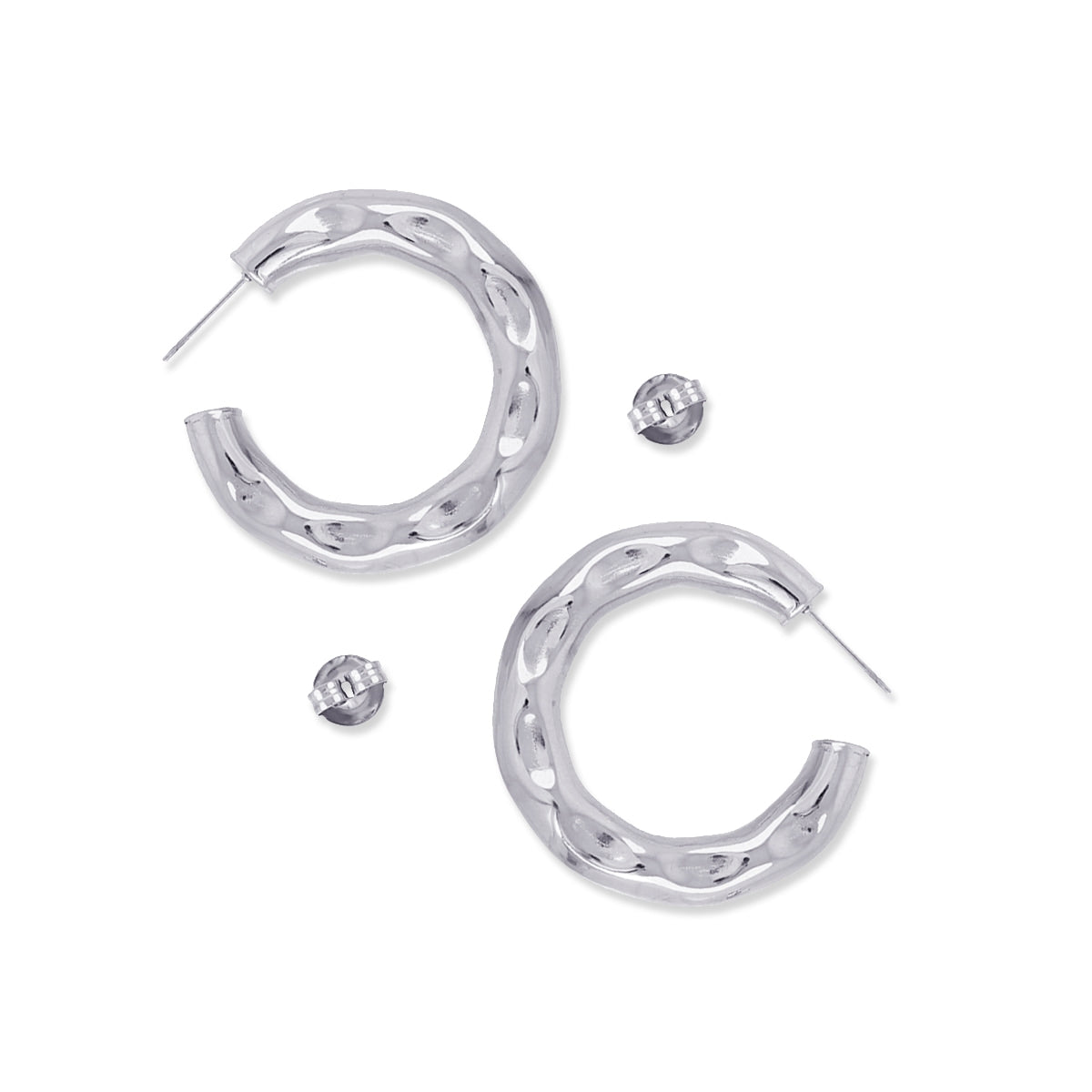 Pendientes Waves Sculpt Plateado Anartxy