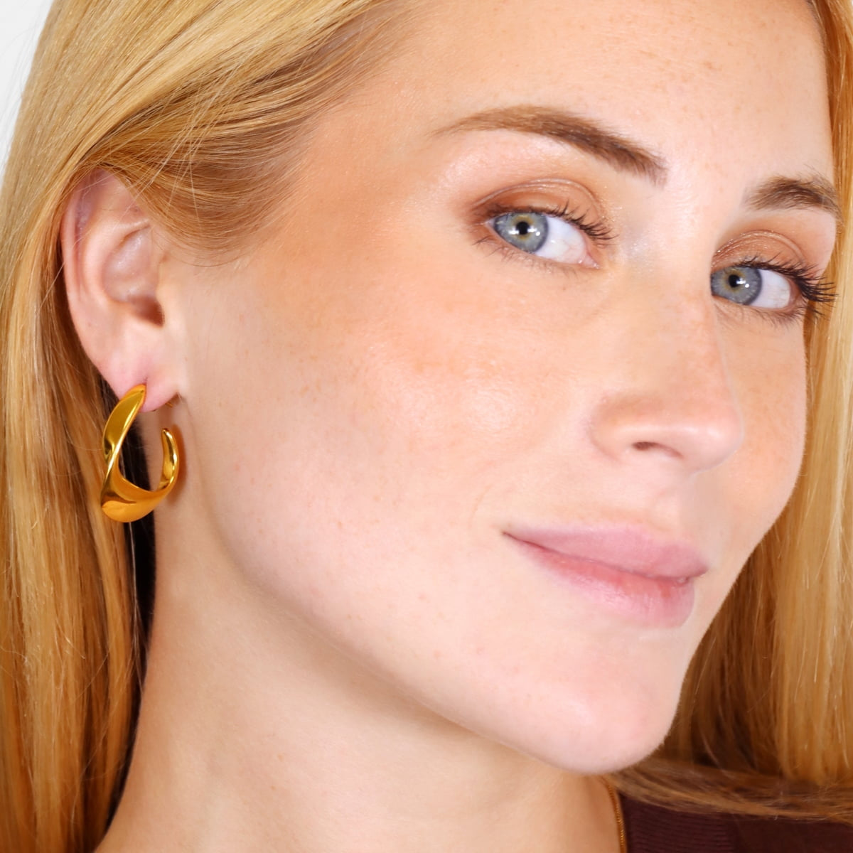 Pendientes Waves Slick Dorado Anartxy