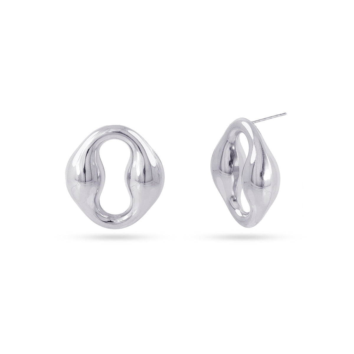 Pendientes Waves Snag Plateado Anartxy