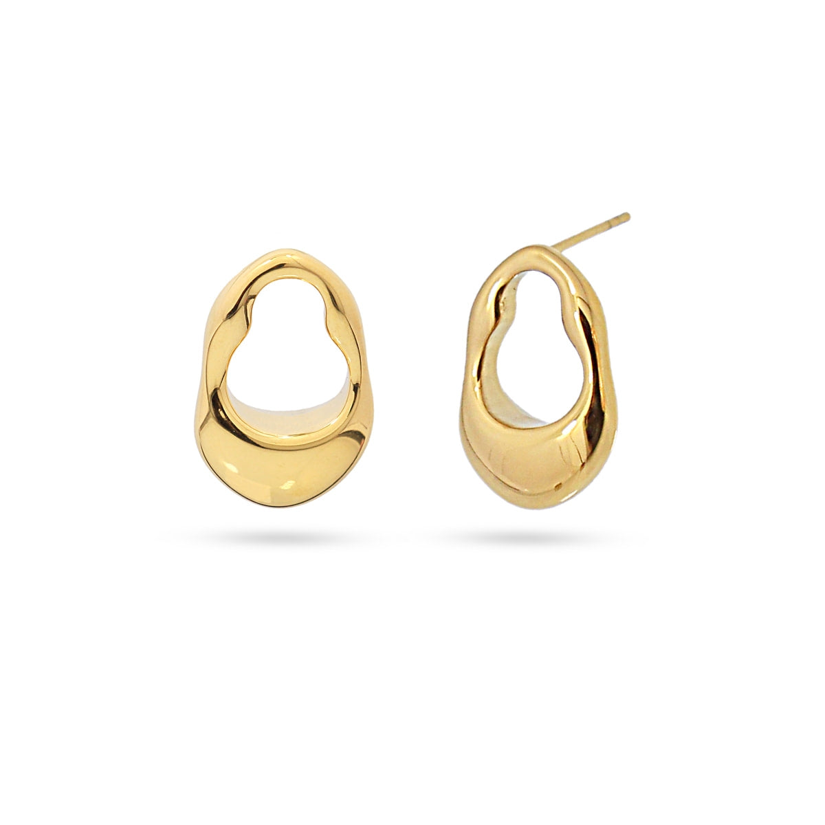 Pendientes Waves Halo Wave Dorado Anartxy