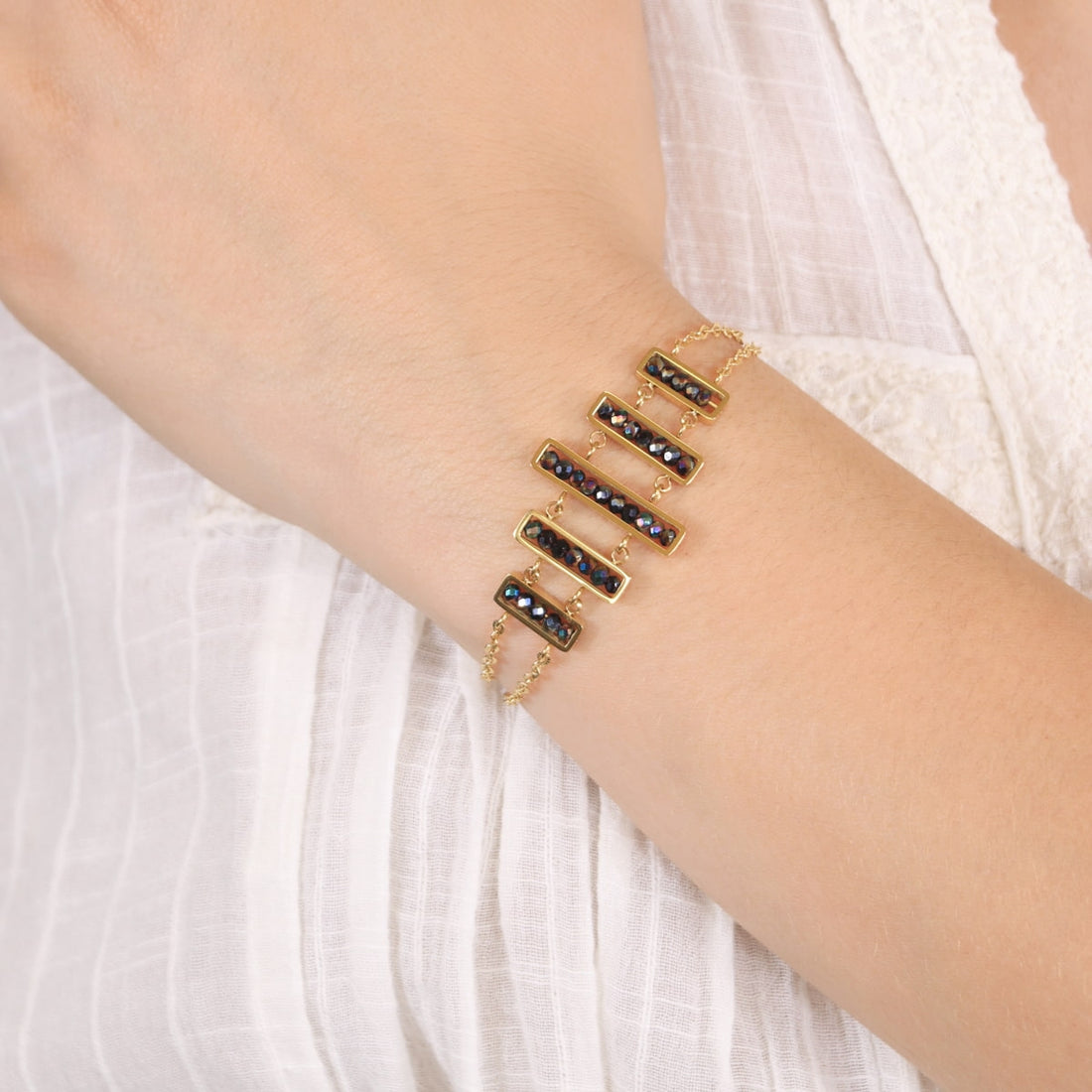 Pulsera Levity Glimmer Negro Anartxy