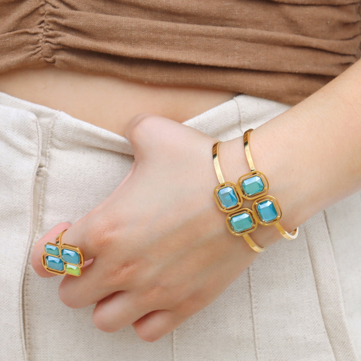 Pulsera Pixels Shadea Azul Anartxy