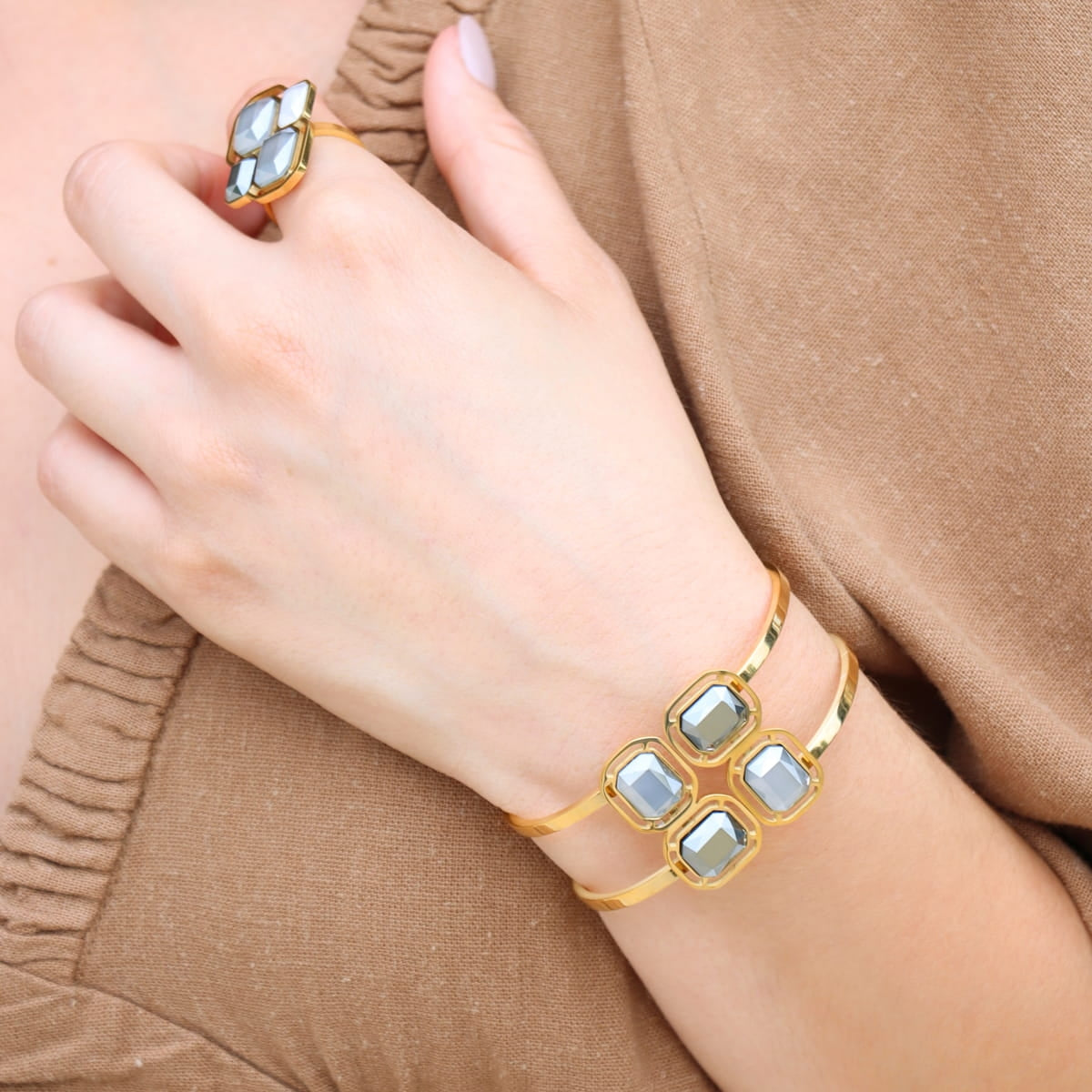 Pulsera Pixels Shadea Gris Anartxy