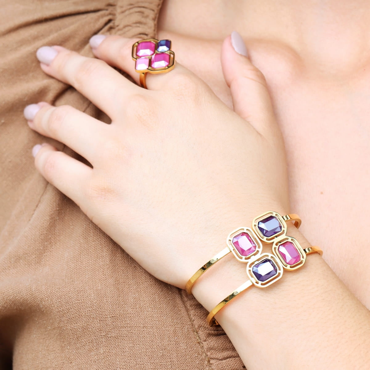 Pulsera Pixels Shadea Rosa Anartxy