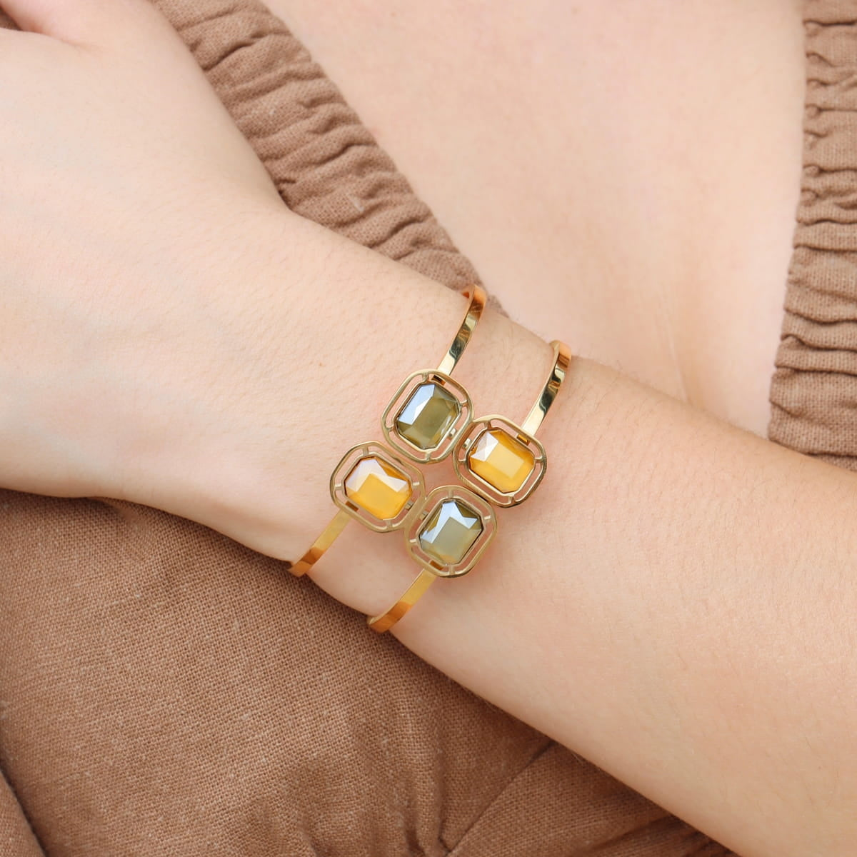 Pulsera Pixels Shadea Amarillo Anartxy