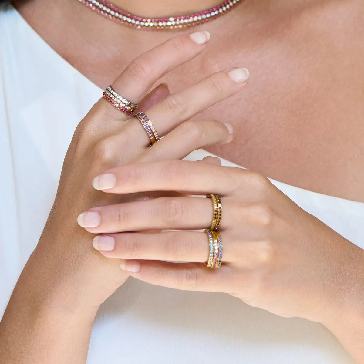 Set de Anillos Sparkle 18 9 Anartxy