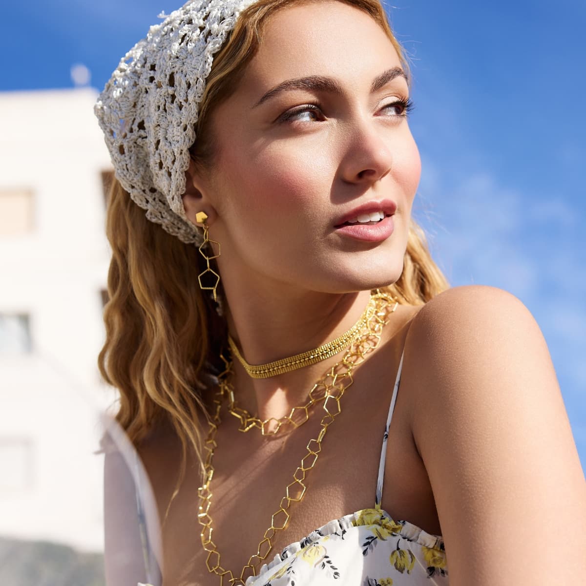 Collar Flair Sides largo Dorado Anartxy