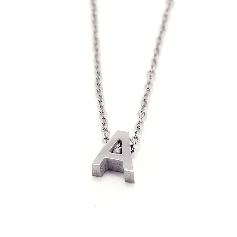 Collar Inicial Pequeña Plateado A Anartxy