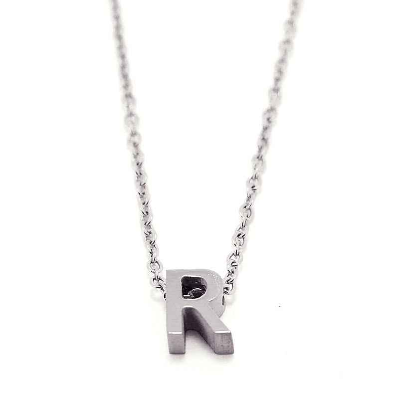 Collar Inicial Pequeña Plateado R Anartxy