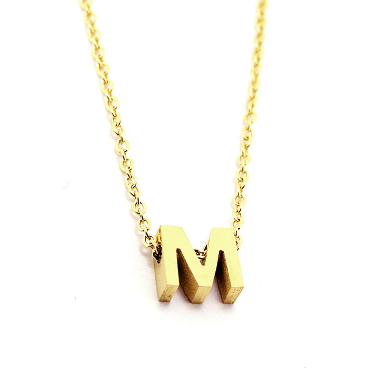 Collar Inicial Pequeña Dorado M Anartxy