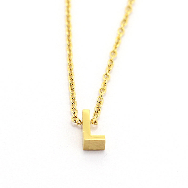 Collar Inicial Pequeña Dorado L Anartxy
